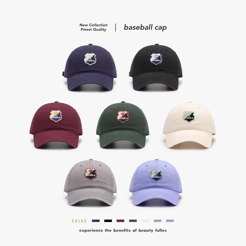 Hat Female Spring Summer Outdoor Letter Embroidery Soft Top Sunscreen Duck Tongue Hat Men's Breathable Versatile Baseball Cap