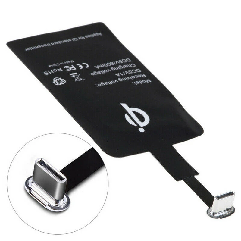 Универсальное USB-устройство для быстрой беспроводной зарядки, модуль-адаптер для Android Type C QI, беспроводной зарядный приемник для телефона