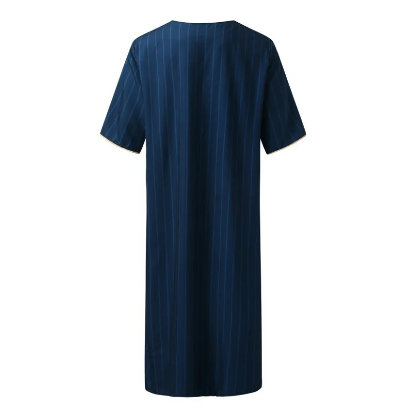 Men's Muslim Robe New Arab Ethnic Loose Relaxed V-neck Medium Sleeve Bodysuit