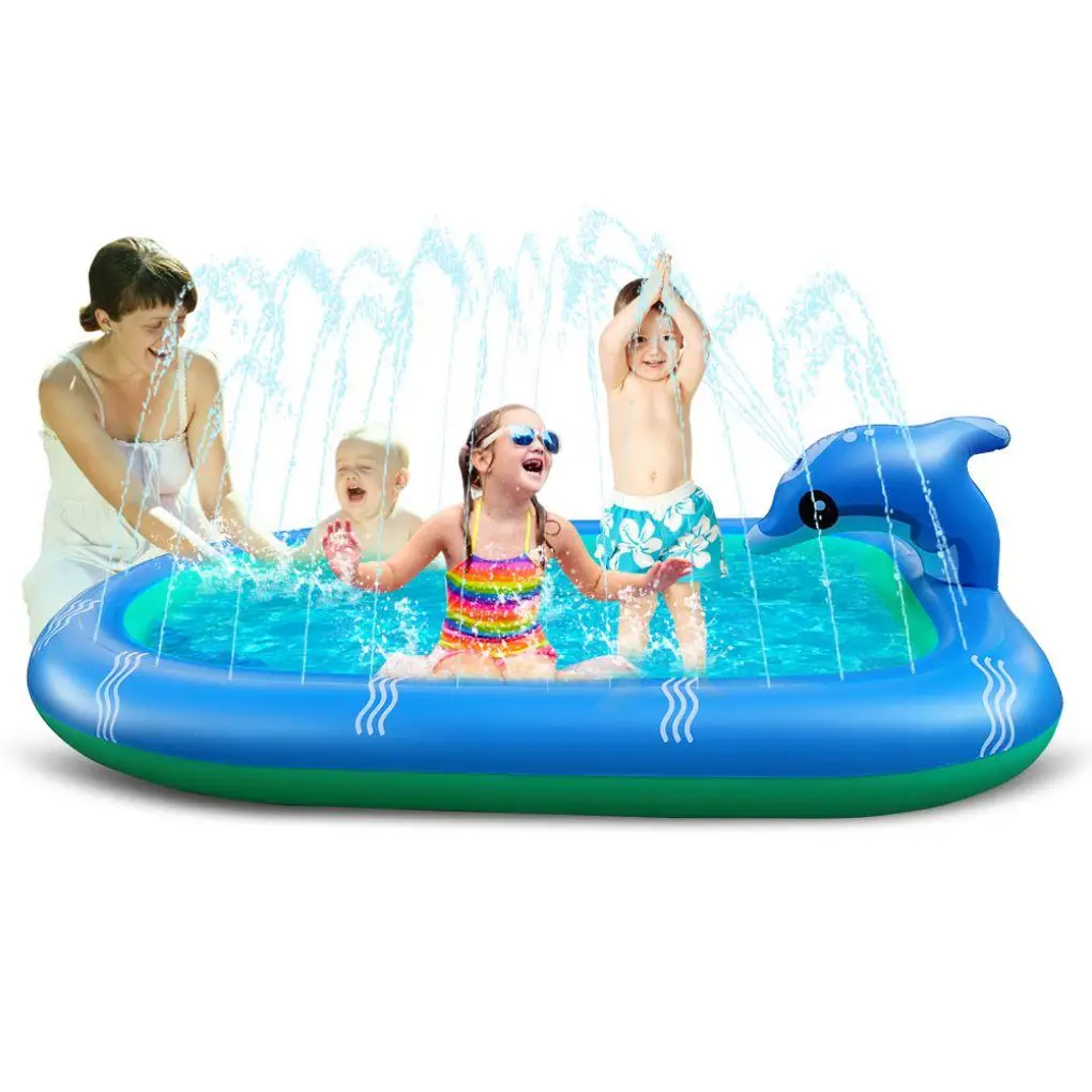 

Children Splash Pool Inflatable Spray Sprinkler Pad Foldable Portable Kids Water Play Mat Summer Baby Outdoor Sports Game Toys
