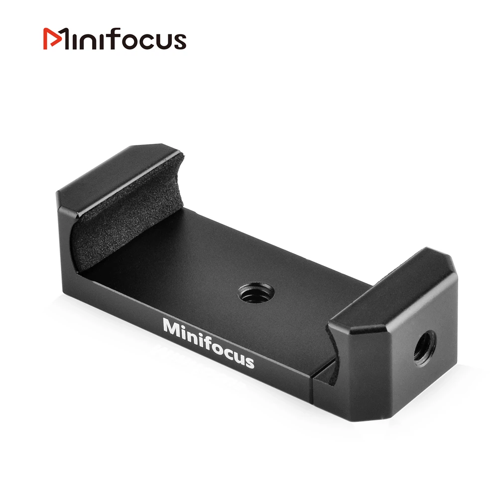 

New Aluminum Mobile Cell Phone Clip Holder Clamp Bracket with Cold Shoe Mount for Smartphone Hand Grip Video Vlogging Hanlde Kit