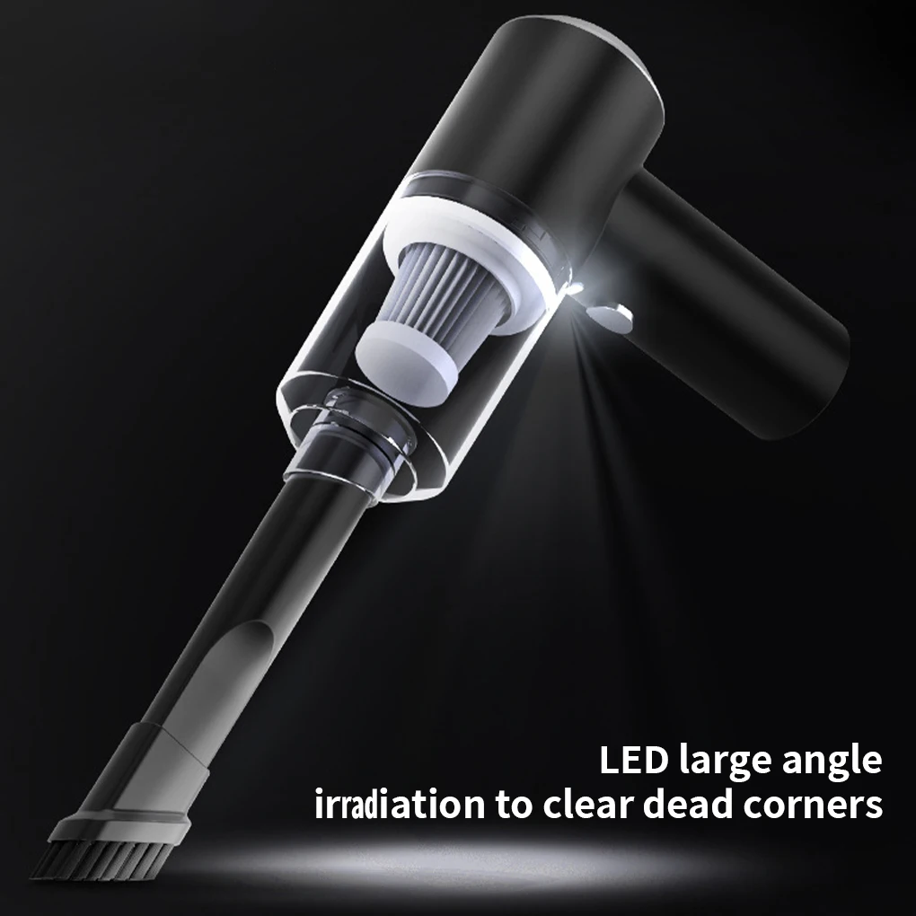 

Car Handheld Vacuum Dust Remover Bedroom Portable Strong Suction USB Charging Rechargeable Cleaning Tool Black