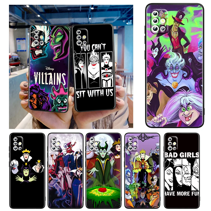 

Disney villains combo Art Case For Samsung A73 A72 A71 A53 A52 A51 A42 A33 A32 A23 A22 A21S A13 A12 A03 A02 S A31 Black Phone