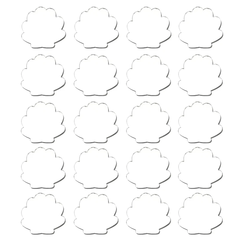 

20Pcs Clear Acrylic Blank Shell Seat Card Wedding Guest Name Card Birthday Party Food Logo