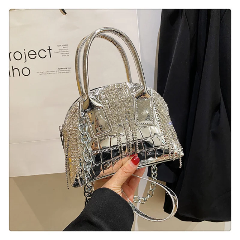 2023 New Tassel Fashion Small Handbags Luxury Designer Chain Crossbody Bags Summer Casual Vintage MultiColour Shoulder For Women