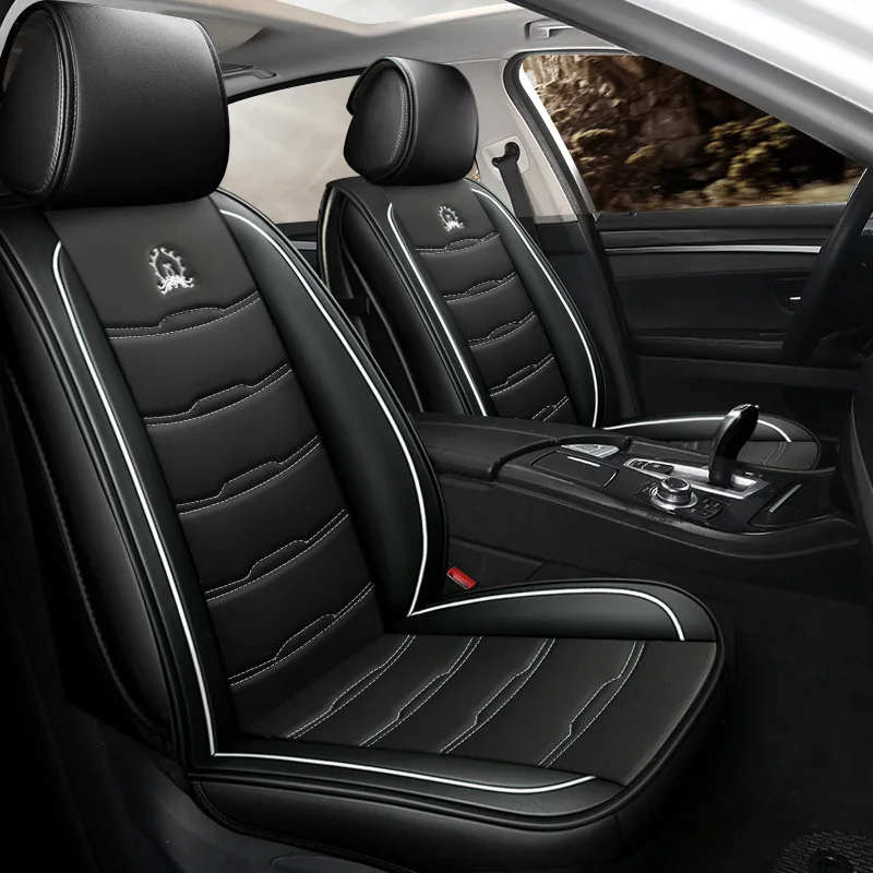 Чехлы на сиденья автомобиля черные кожаные для volvo xc90 s60 v40 c30 s80 s40 v50 v60 v70 xc40 V90