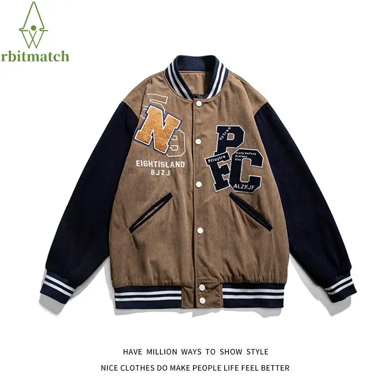 

Winter Jacket Man Vintage Letterman 59 Embroid Men Baseball Bomber Jacket Unisex Women Varsity Street Stadium Award Coat Spring
