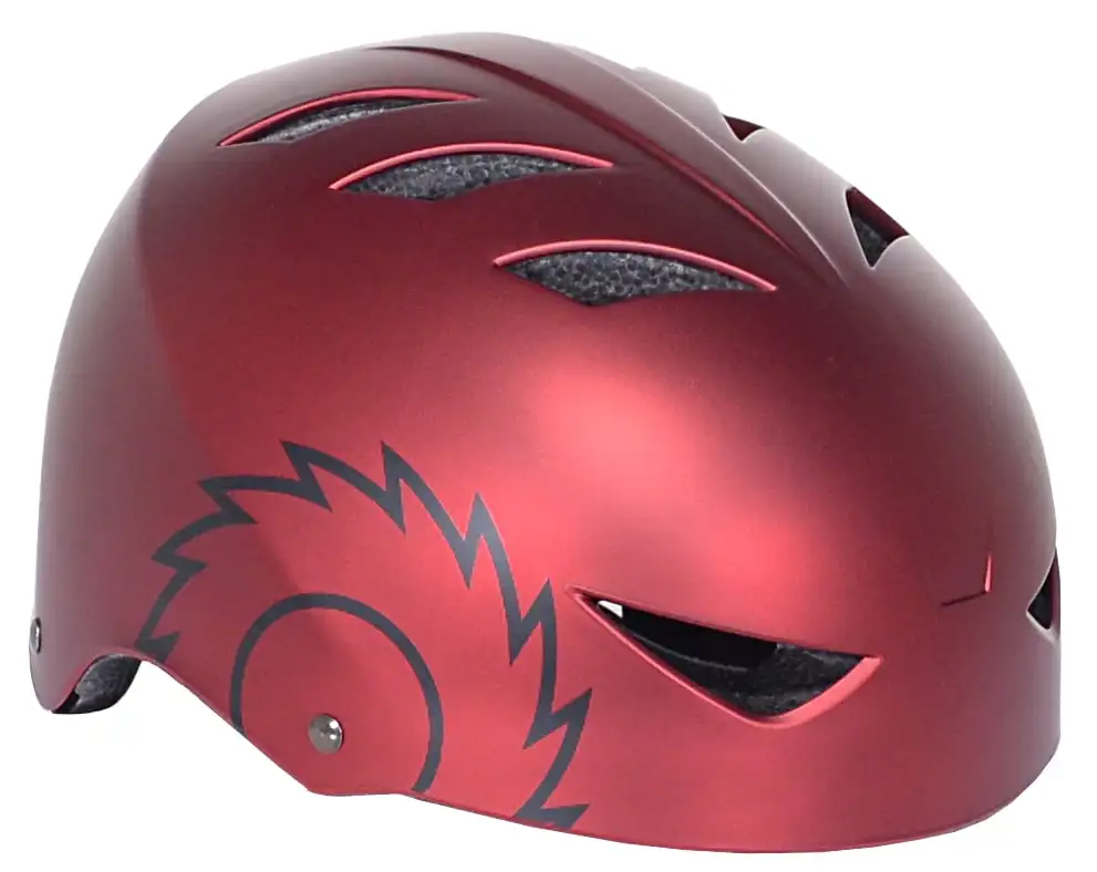 

Молодежный шлем, вишнево-красный (Легкая регулировка поворота, 12 вентиляционных отверстий, Возраст 8 +) шлем для лыж
