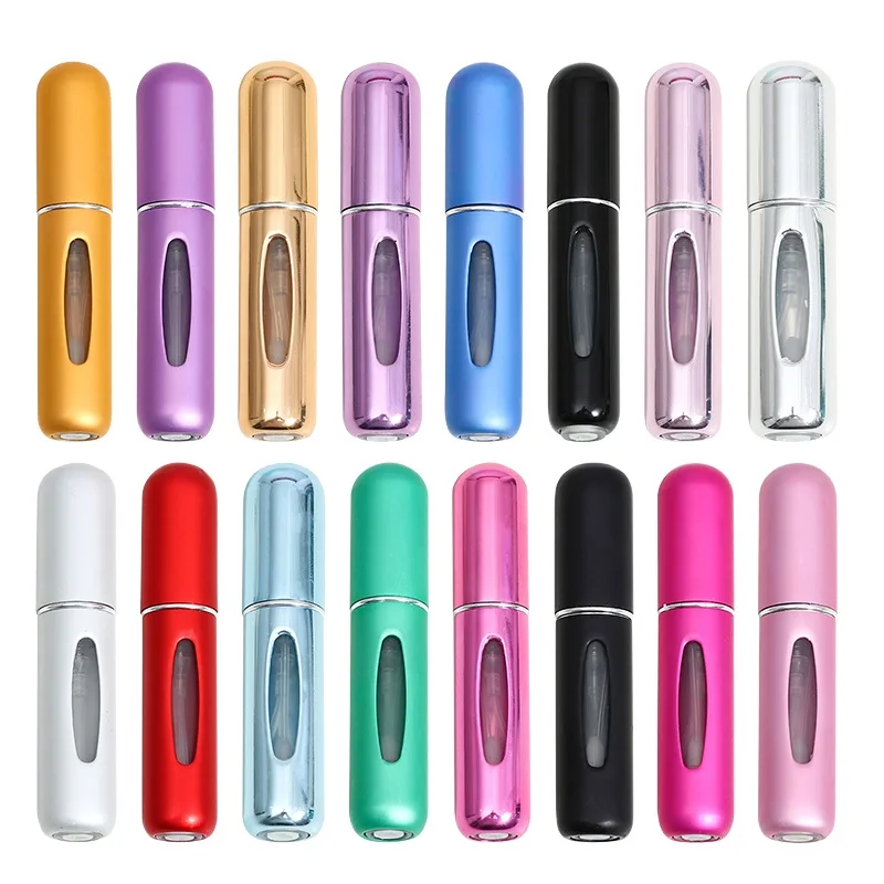 Hot Sale 5ML Perfume Spray Bottle Mini Portable Refillable Aluminum Atomizer Container Refill Travel Cosmetic Tool
