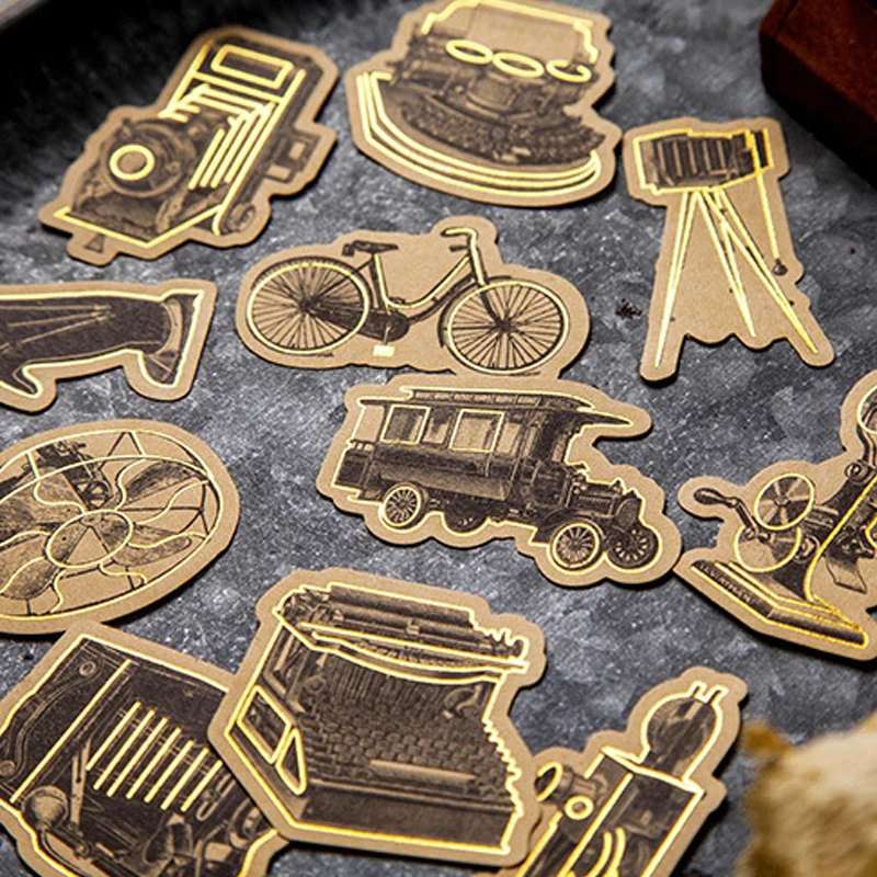 

45 шт., эстетические Стикеры из золотой фольги для мебели