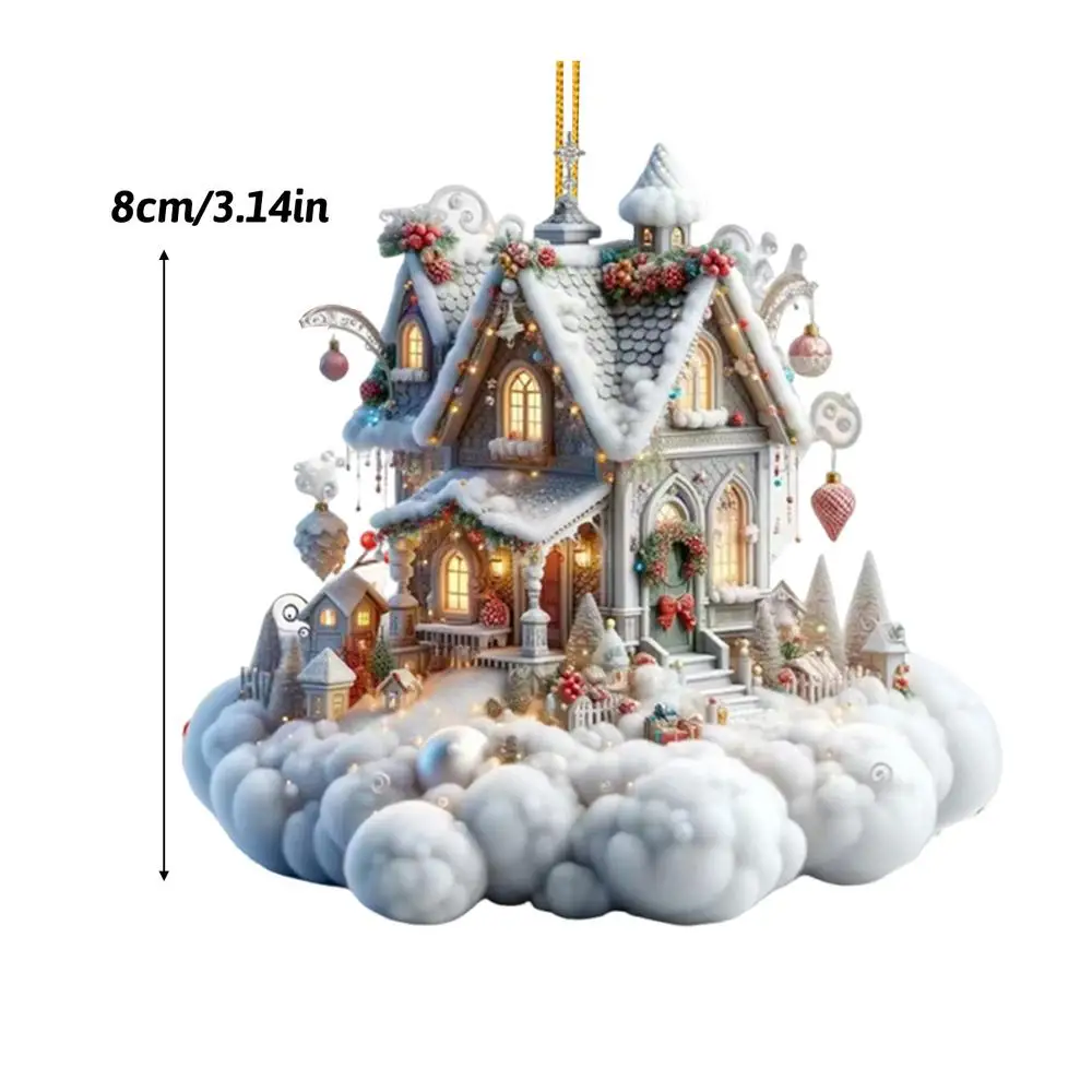 

2D акриловые подвески снежный домик