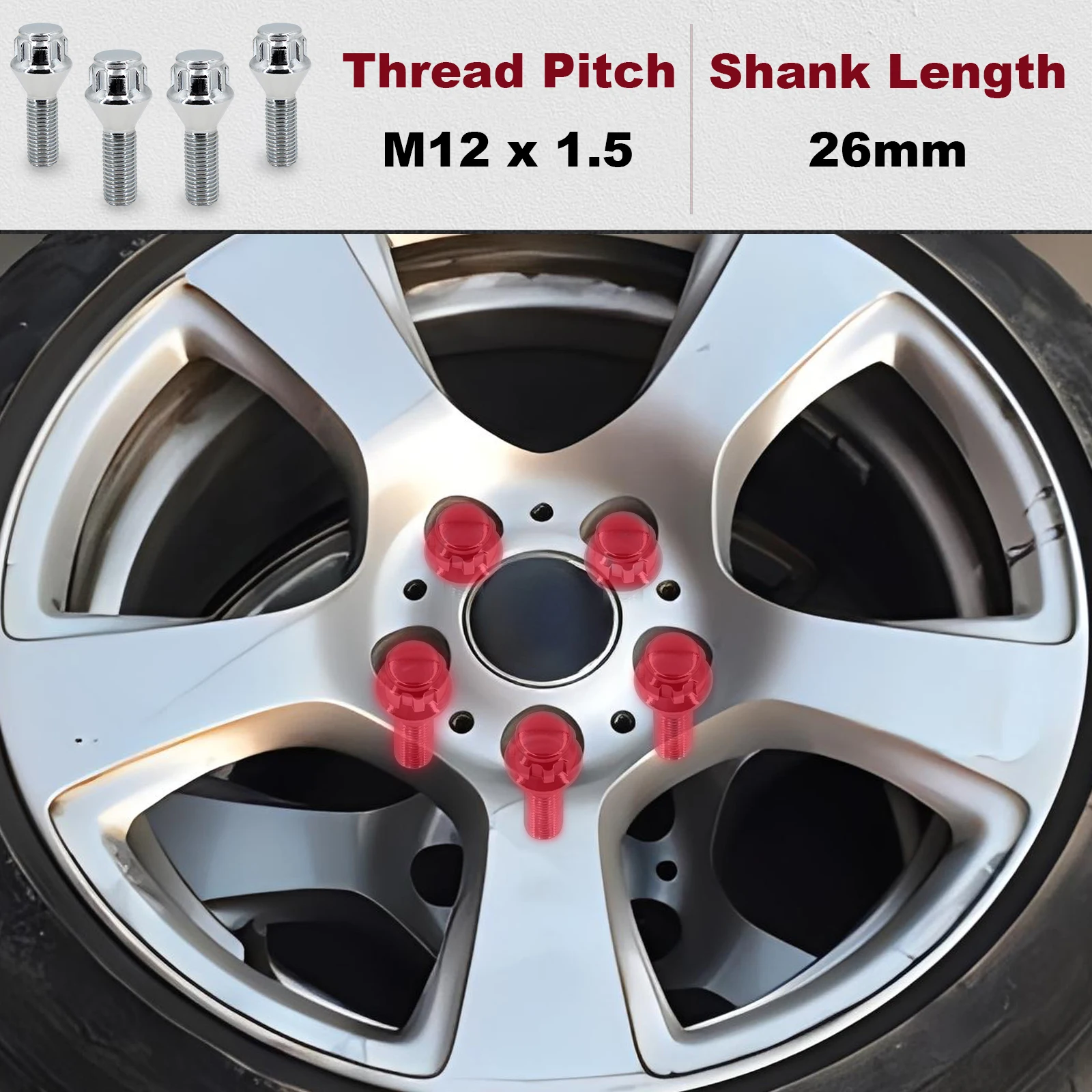 Стопорные гайки колесных болтов M12 x 1 5 с замком и ключом для Nissan MICRA (K12) Qashqai