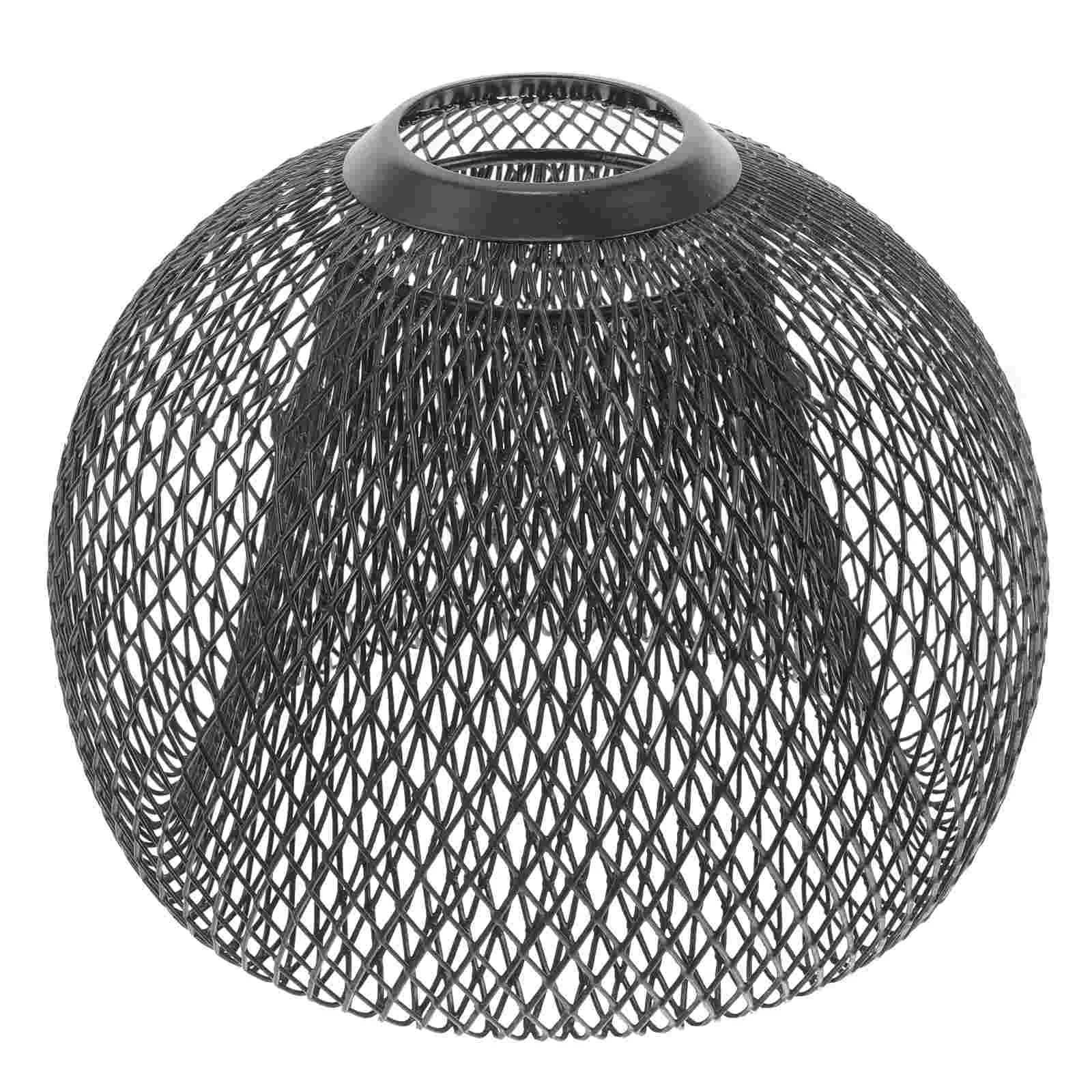 

Metal Wire Cage Lamp Shade Mesh Lampshade Hollow Lampshade Pendant Lamp Shade (Ball Shape)