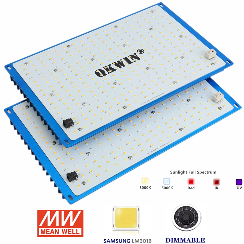 

Qkwin 240 Вт meanwell driver QBS светодиодный светильник полного спектра Samsung LM301B 2,9 Umol/J bead DIY с красным светом