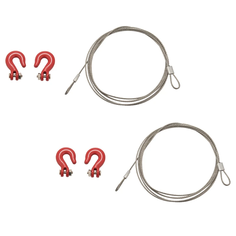 

4x1: 10 Φ металлический Прицепной трос буксировочный трос с крючками для радиоуправляемого автомобиля 1/10 D90 Axial SCX10 грузовик Радиоуправляемый ...