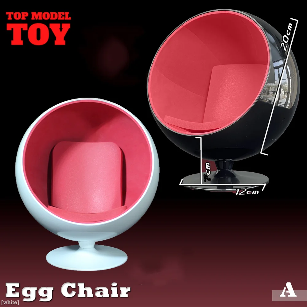 

ZYTOYS ZY15-29 1/6 Rotatable Egg Chair Mini Chair Dollhouse Miniature Furniture Model Toys Soldiers BJD Dolls Scene Accessory