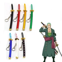 popular anime sauron weapon keychain one piece classic jewelry demon knife creative alloy multicolor keychain men jewelry gift