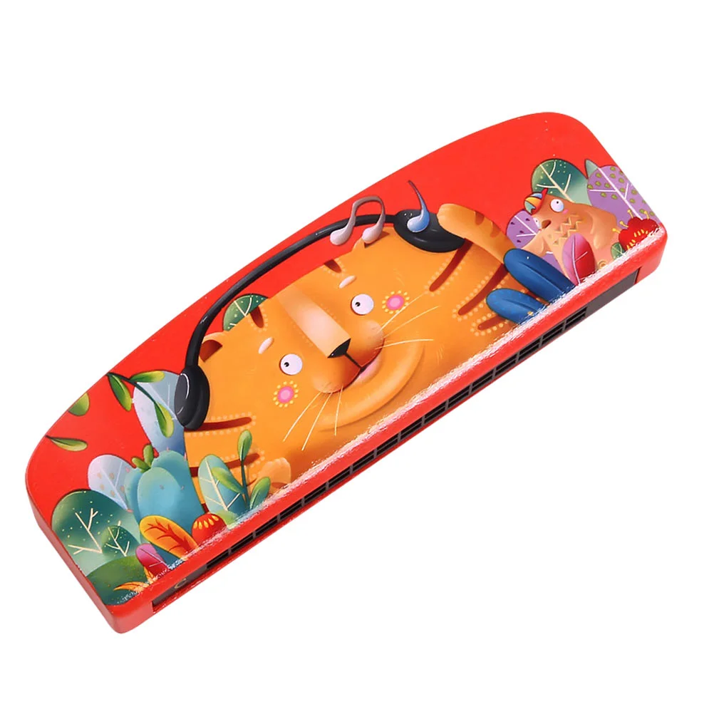 

Harmonica Kids Toy Instrument Lovely Wooden Toys Wood Instruments Hole Kid Diatonic Child Funny Keyboard Mouthfor Christmas