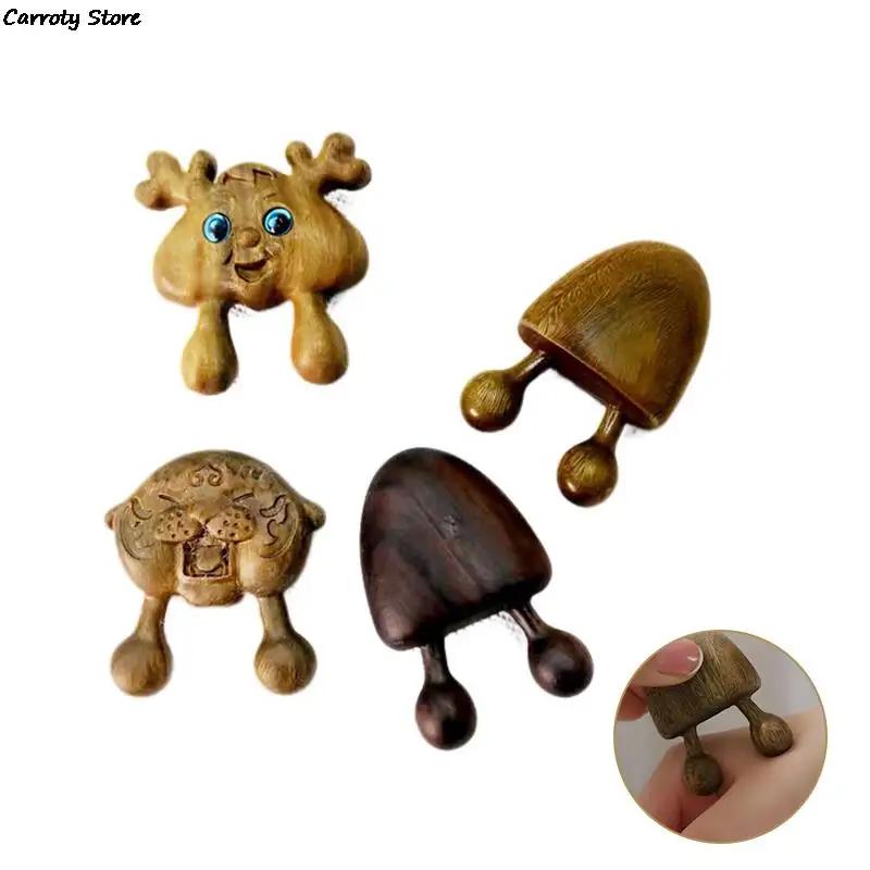 

Green Sandalwood Nose Massager Facial Massage Comb Wooden Handle Sandalwood Eye Massage Acupuncture Point Massager Body Massager