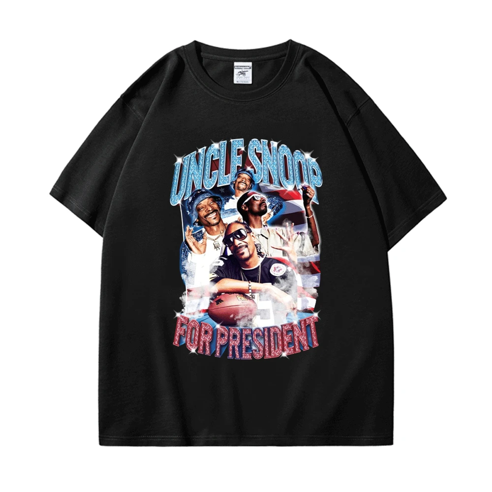 

Классическая винтажная футболка Snoop Dogg, модные рубашки в стиле хип-хоп, мужские и женские летние повседневные футболки с круглым вырезом и к...