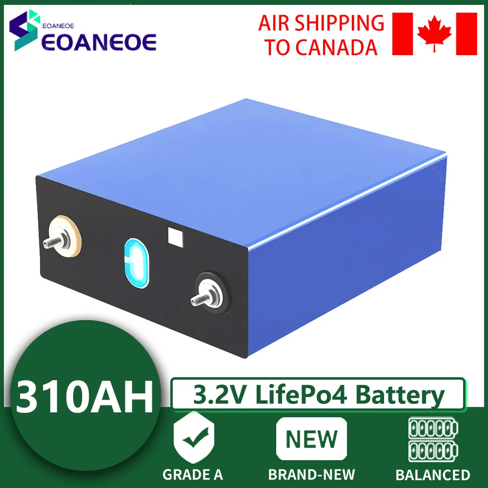 

Grade A 3.2V Lifepo4 320AH Rechargeable Battery Pack DIY BRAND NEW 12V 24V 36V 48V 310AH DIY Cells Pack For RV EU US Tax Free