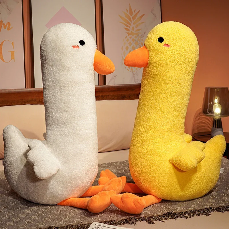 

Cute Duck Plush Toy Big Doll Long Pillow Holding The Bed To Sleep With Legs Clamped Doll Kawaii Creative Gifts For Girls Boys