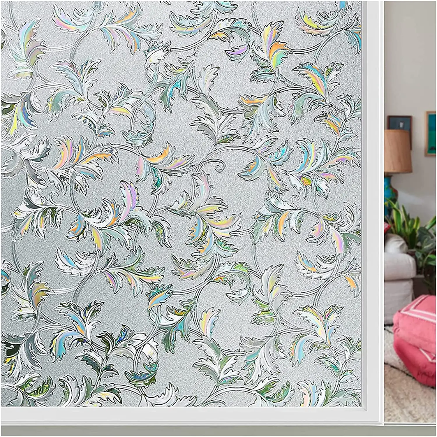 Наклейки для окон LUCKYYJ, радужные наклейки для окон, декоративные 3D наклейки для окон