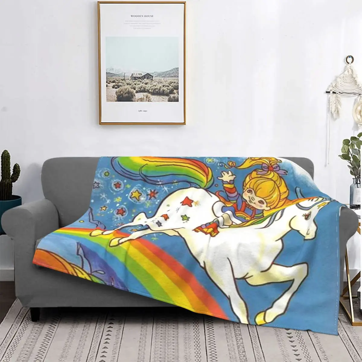 

Rainbow Brite флисовое летнее ТВ Друзья Мультфильм портативное мягкое покрывало для кровати автомобиля плюшевое тонкое одеяло