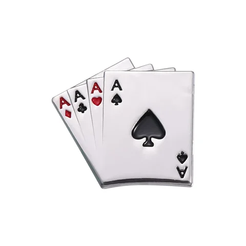 Брошь для покера QIHE JEWELRY красная