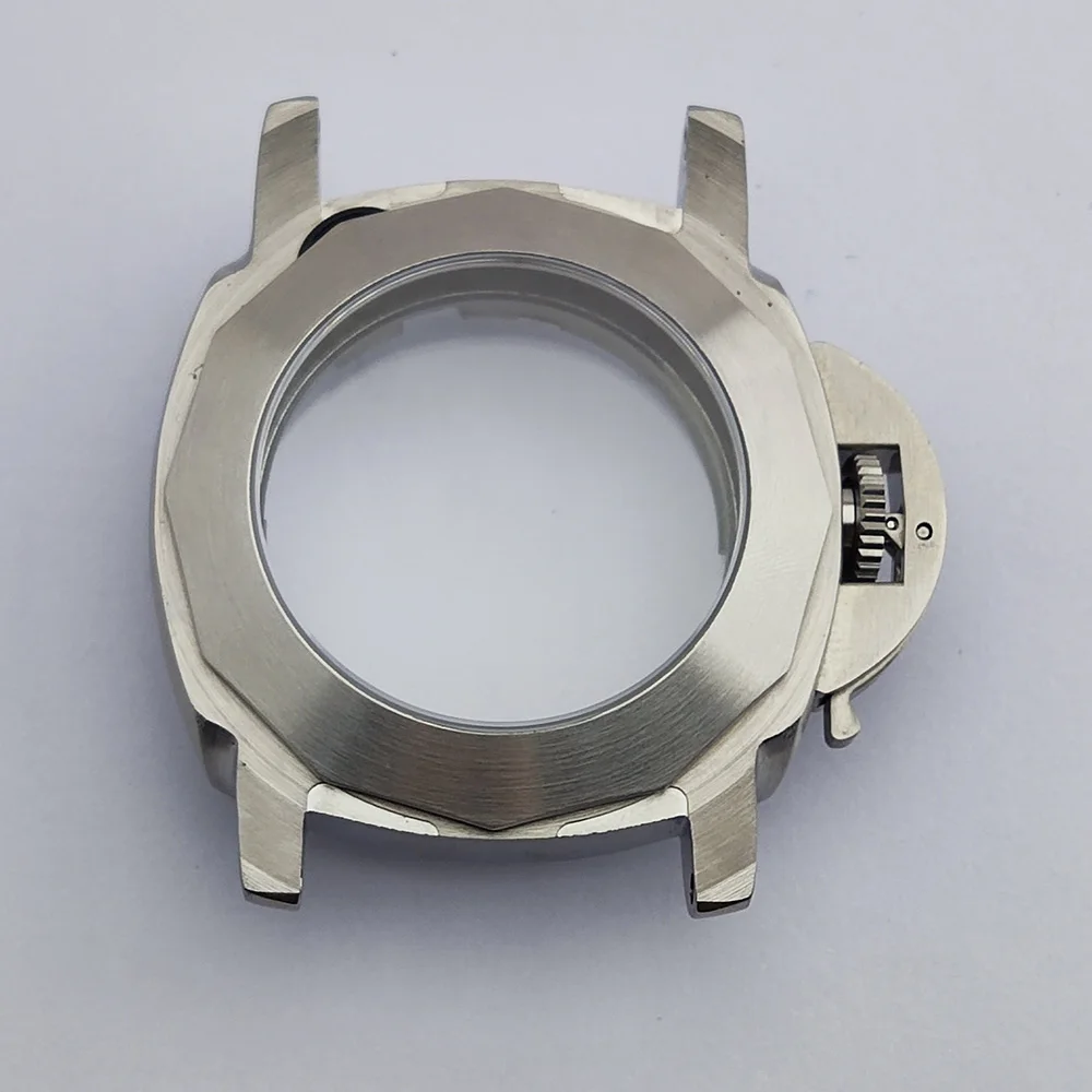 44mm ST2555 Movement Case Panerai Stainless Steel Case Men Automatic Mechanical Watch Black Dial Watch Replacement Parts