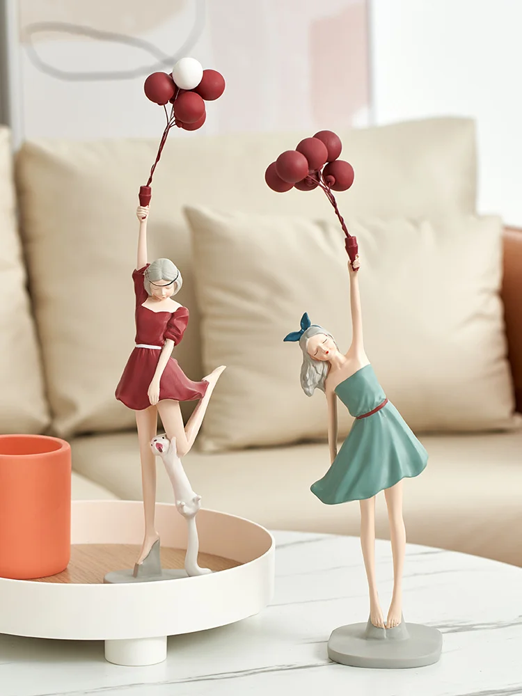 

Cute Girl Room Decor Resin Figures Figurines Desk Accessories Luxury Home Bedroom Decoration Ornaments Statue Sculpture Art Deco