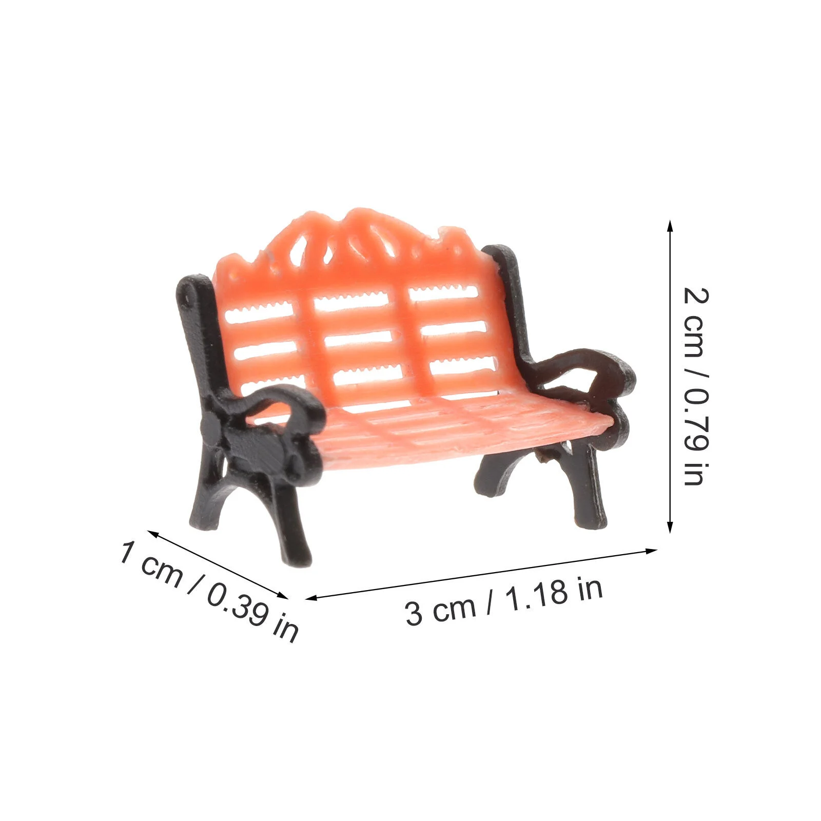 

10 Pcs Park Chair Model Miniture Decoration Miniature Armchair Bench Plastic Furniture Ornament Garden House