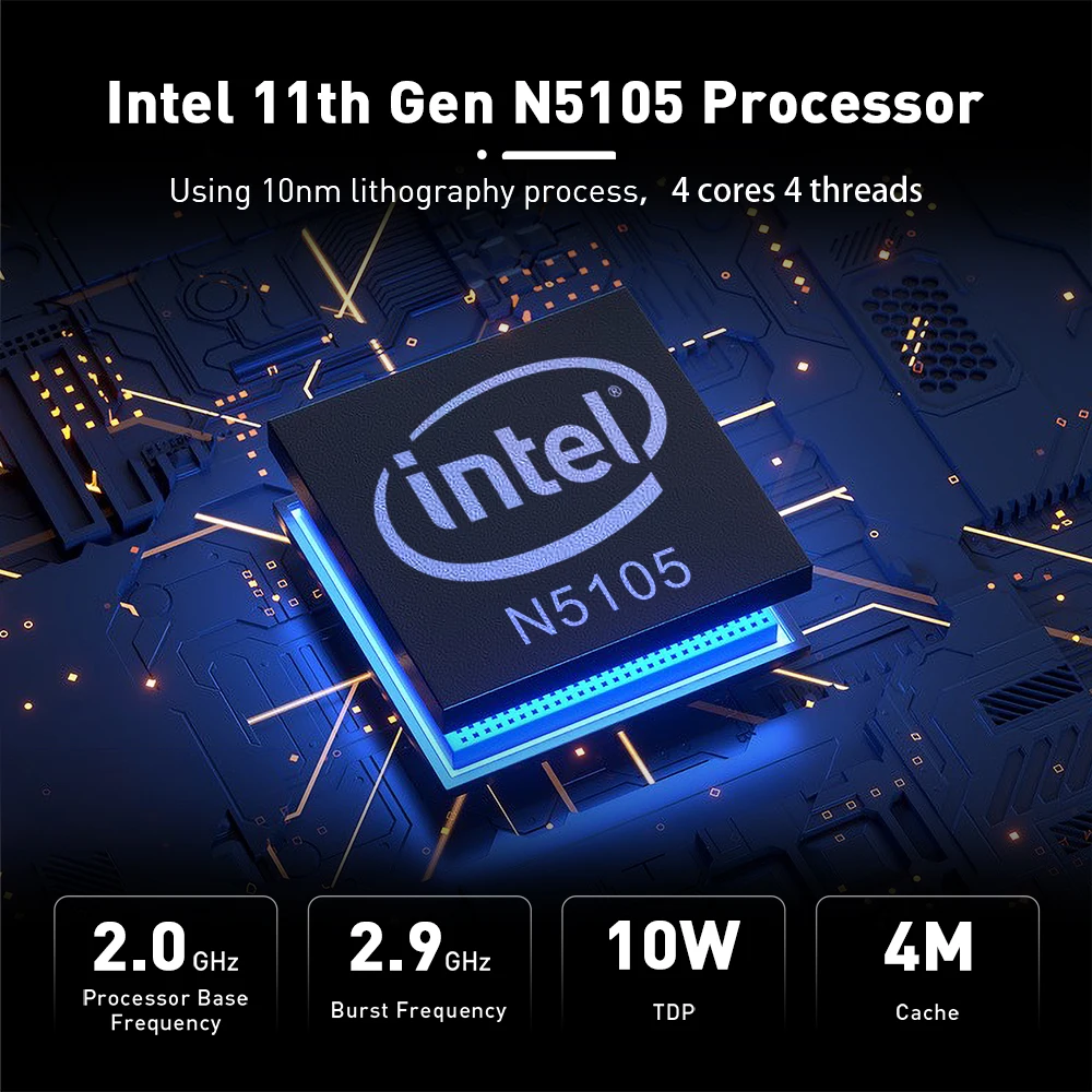 Мини-ПК Beelink U59 Pro Windows 11 Intel поколение N5105 N5095 DDR4 16 ГБ 512 Гб SSD двойной Wi-Fi 1000 м