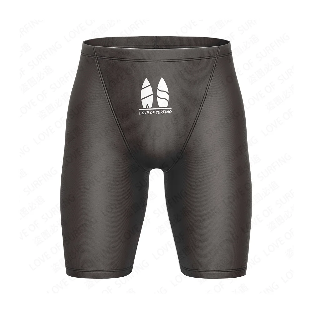 LOVE OF SURFING 2023 Summer New Men's Flat Corner Swimsuit Water Sports Tight Surfing Shorts Swimming