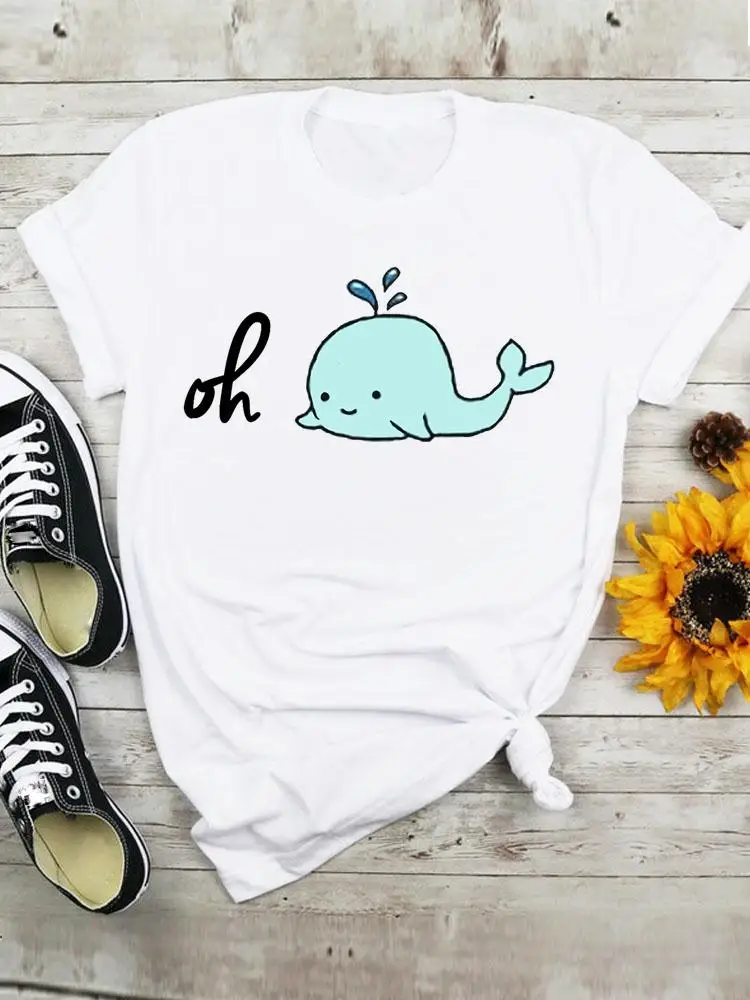 Женская футболка с принтом кошачьего лица и коротким рукавом |