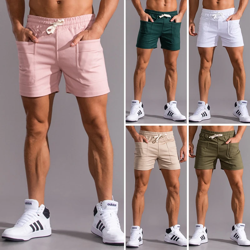 

Летние мужские шорты SMVP 2023, хлопковые повседневные шорты для бега, быстросохнущие, с большим количеством карманов, короткие брюки-карго