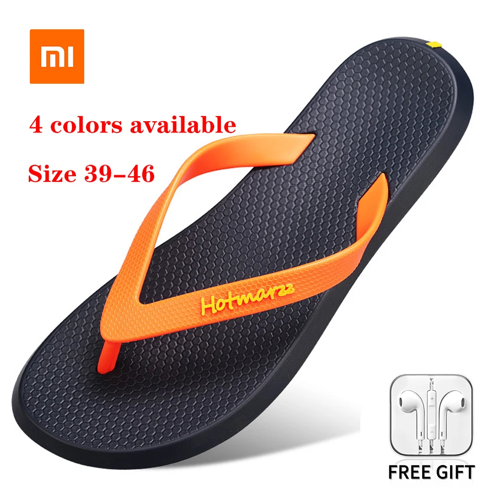 Шлепанцы Xiaomi Youpin мужские летние сандалии на плоской подошве Нескользящие