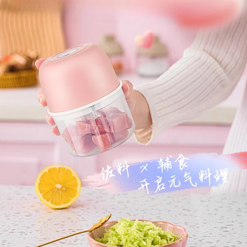 

Useful Electric Garlic Masher Efficient Rechargeable Electric Garlic Chopper Wireless Electric Food Fruit Garlic Blender