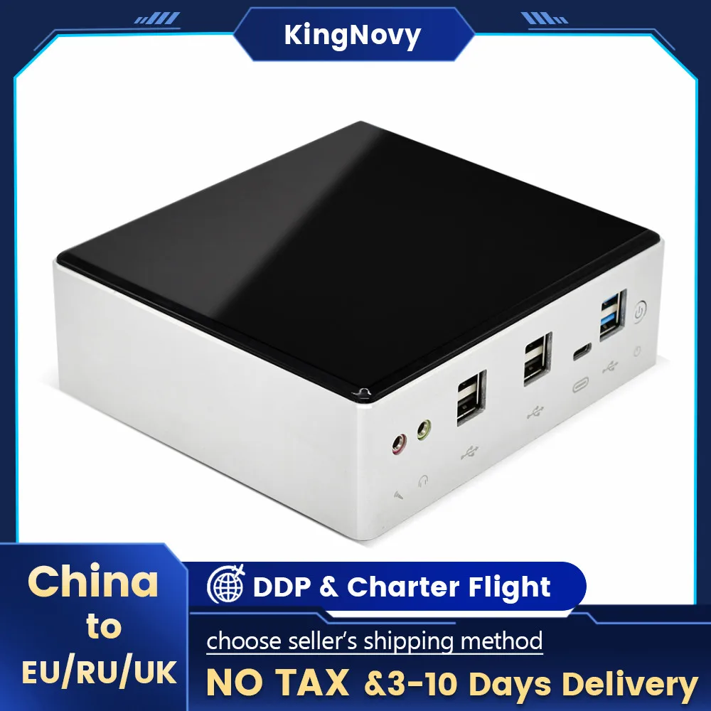 

KingNvoy NUC Intel i7-10510U i5 10310U Quad Core 2*DDR4 M.2 NVMe MINI PC Win10 WiFi HD Slim Computer UHD Graphics 4K TV Box