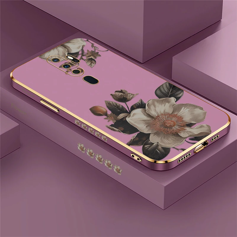 Мягкий чехол из ТПУ с рисунком цветка для OPPO A8 A5 2020 AX5 A7X A11K A11 A11X A12 A3S A9 A7 A12E A12S A5S