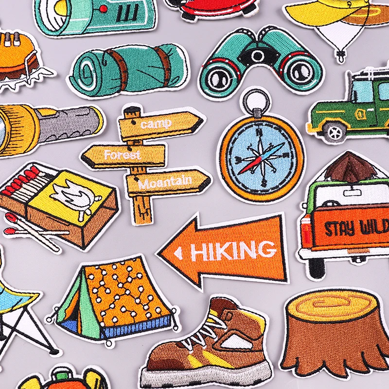 Куртки рюкзак нашивка с вышивкой для палатки Jeep Compass кемпинга нашивки утюгом