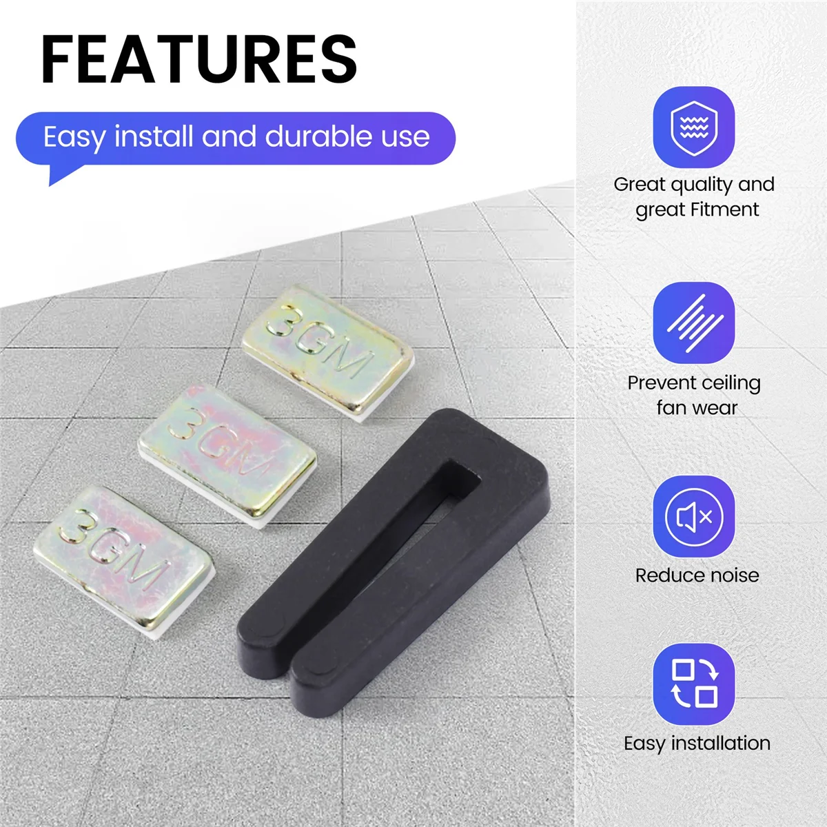 20 шт. блесток потолочного вентилятора включая 5 эластичных зажимов для