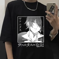 japanese anime the case study of vanitas print t shirt oversized summer short sleeved t shirts cosplay harajuku streetwear tops