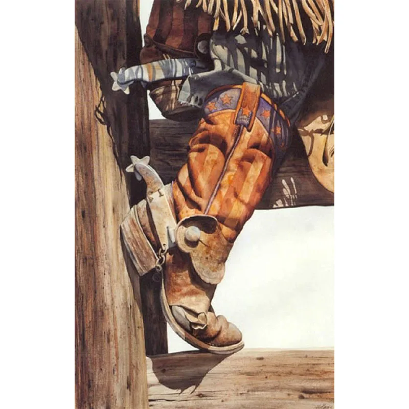 

Botas de cowboy 5D Diy алмазная живопись Набор для вышивки крестиком полная вышивка мозаика картина Стразы Декор