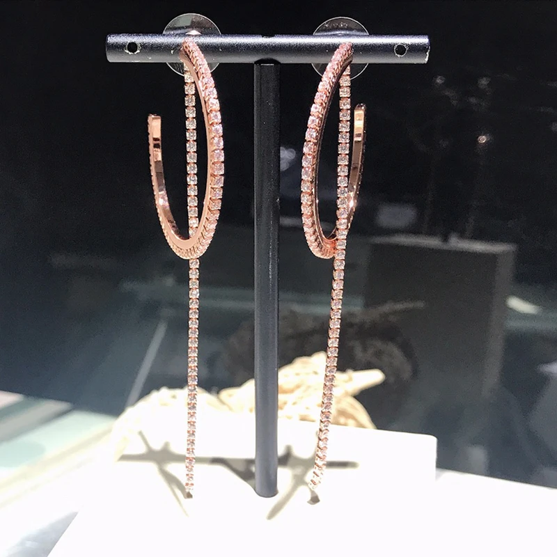 

Лебедь дизайн женские ювелирные изделия розовое золото полная фотография серьги красивые модные подарки для девочек