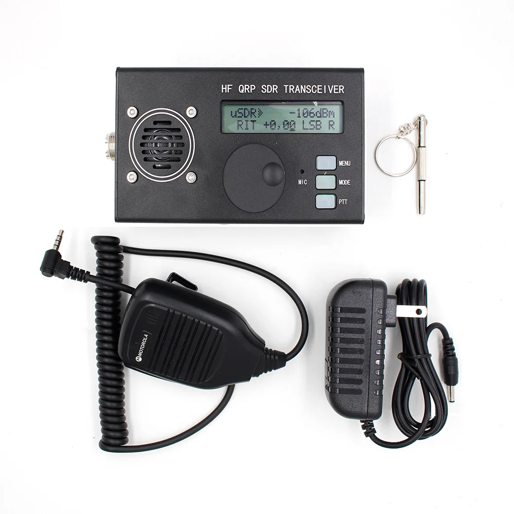 

SDR Transceiver USDX USDR QRP SDR Transceiver SSB CW Transceiver 8-Band DSP Receiver For Ham Radio10W With Handheld Microphone