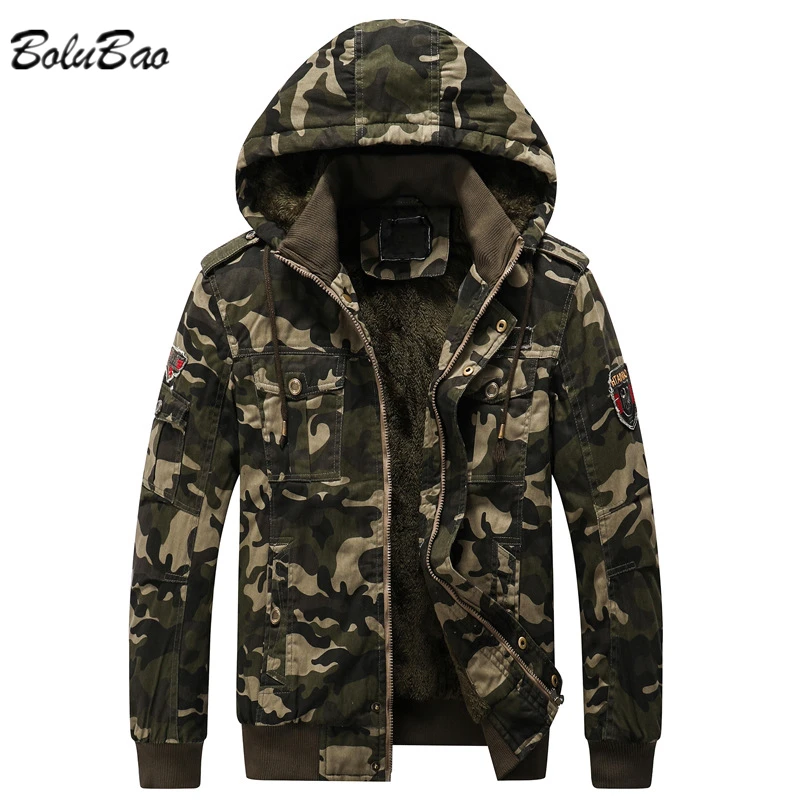 BOLUBAO 2022 Men's Parka Autumn  Winter New Camouflage Thickened Thermal Coat Men's High Quality Design Coat Male