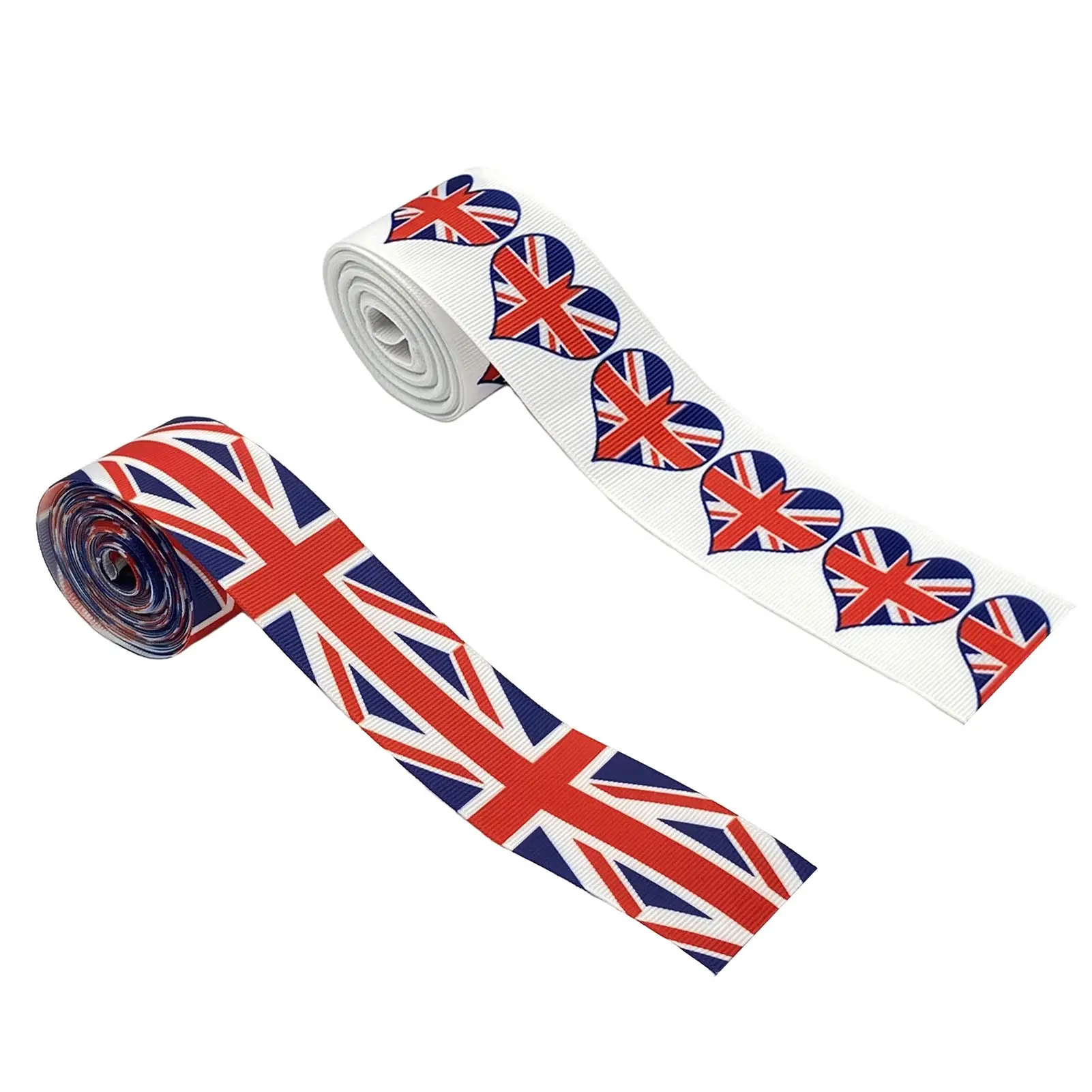 

Union Jack Flag Ribbon For Queen's Jubilee Parties UK United Kingdom British Flag Braid Decoration Craft Gift Wrapping Wedding