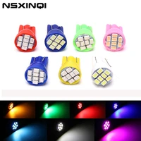 nsxinqi 100pcs t10 led car bulb 194 w5w 1206 8smd clearance lights dc 12v auto wedge reading lamp dashboard instrument light