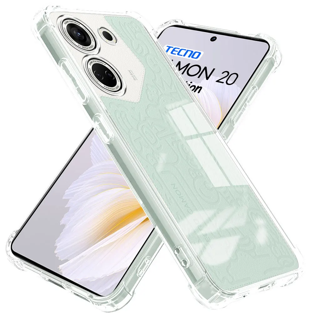 Противоударный прозрачный чехол для телефона Tecno Camon 20 Pro 4G 20Pro 5G мягкий